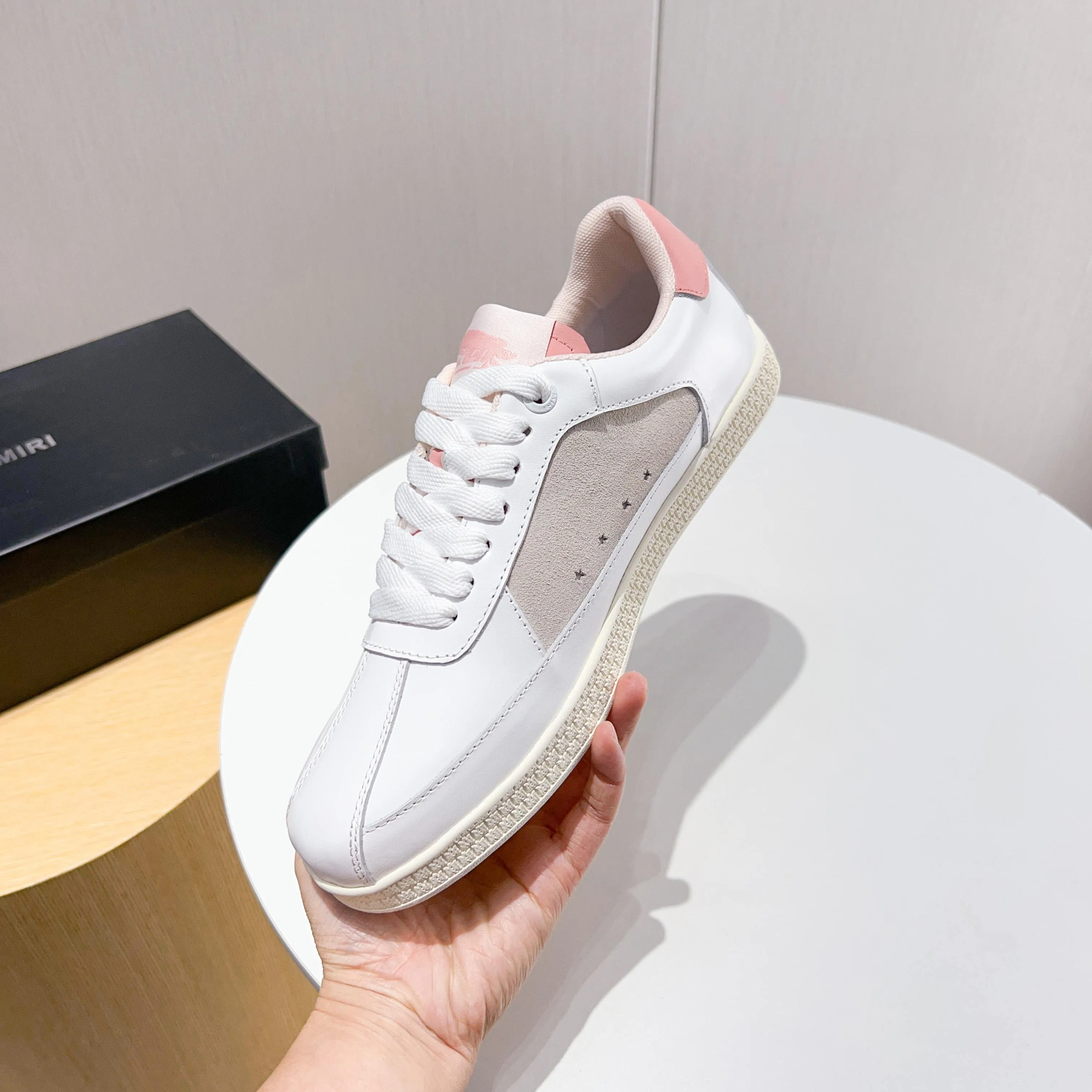 Men's shoes 💰420 [New style] 🌲🌲Balmain - New Amiri trendy shoes, low-top casual sports shoes, the same style as celebrities, made of selected pebbled cowhide and frosted cowhide, original outsole, comfortable on the feet, high-end workmanship, welcome to buy. Size: 39-45 (46 customized)